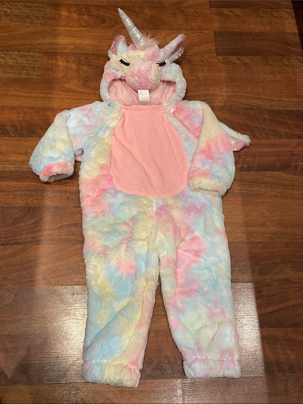 Target Kids Unicorn Costume - Pastel Rainbow (Pink Hood) - Picture 7 of 8